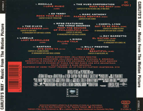 Soundtrack - Carlito`s Way CD Import