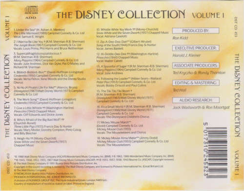 Disney Collection Vol. No. 1, 2 + 3 CD Import