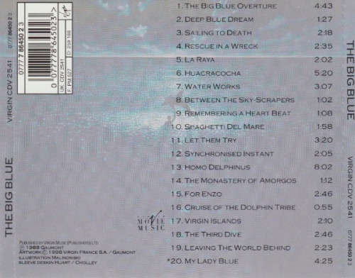 Soundtrack - Eric Serra - The Big Blue CD Import