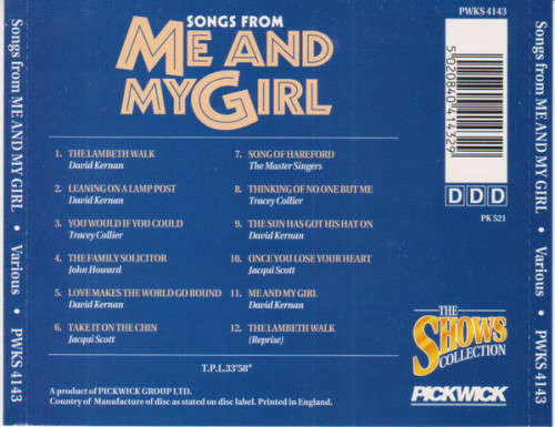 David Kernan, Tracey Collier, Jacqui Scott & Master Singers - Songs From Me & My Girl CD Import