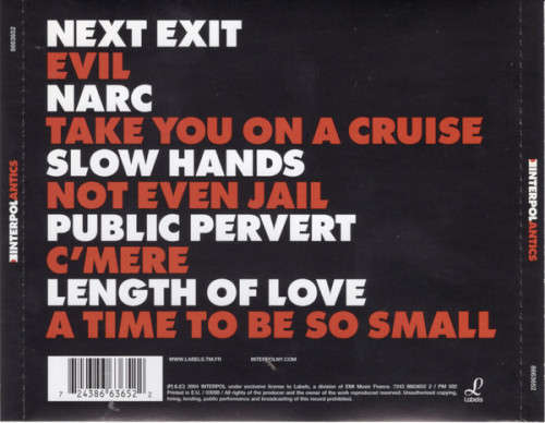 Interpol - Antics CD Import