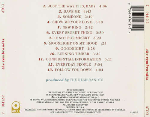 Rembrandts  The Rembrandts CD Import