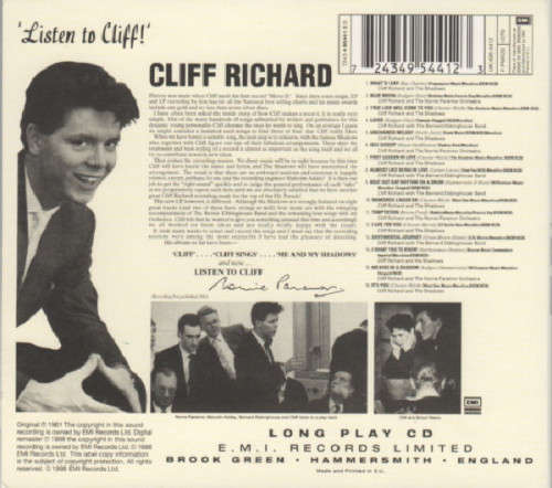 Cliff Richard - Listen To Cliff! CD Import