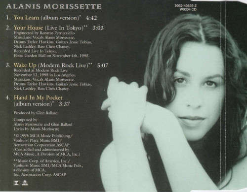 Alanis Morissette - You Learn CD Maxi Single Import