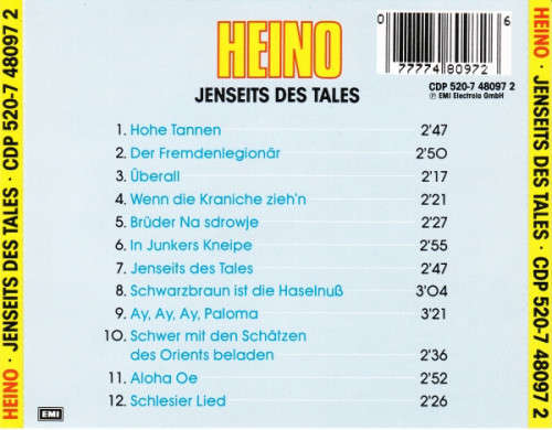 Heino - Jenseits Des Tales CD Import