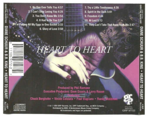 Diane Schuur & B.B. King - Heart To Heart CD Import