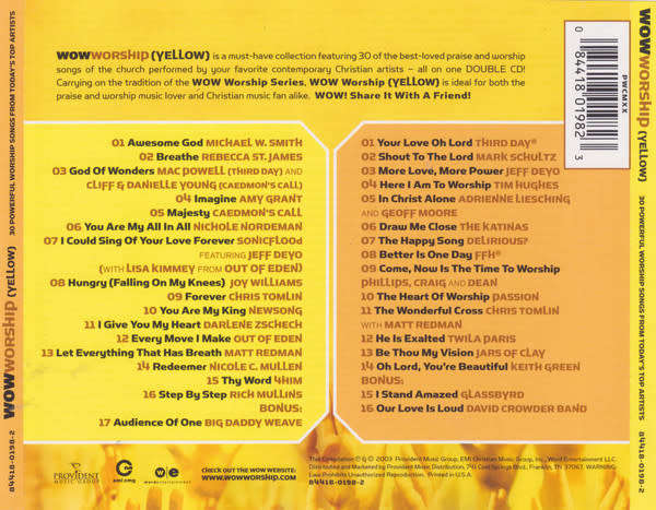 Various - WOW Worship Yellow Double CD Import