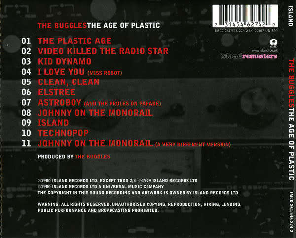 Buggles - Age of Plastic CD Import