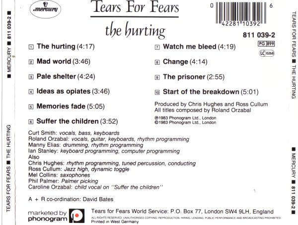 Tears For Fears - The Hurting CD Import