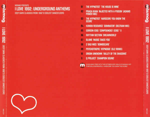 Various - I Love 1992 (Underground Anthems!) CD Import