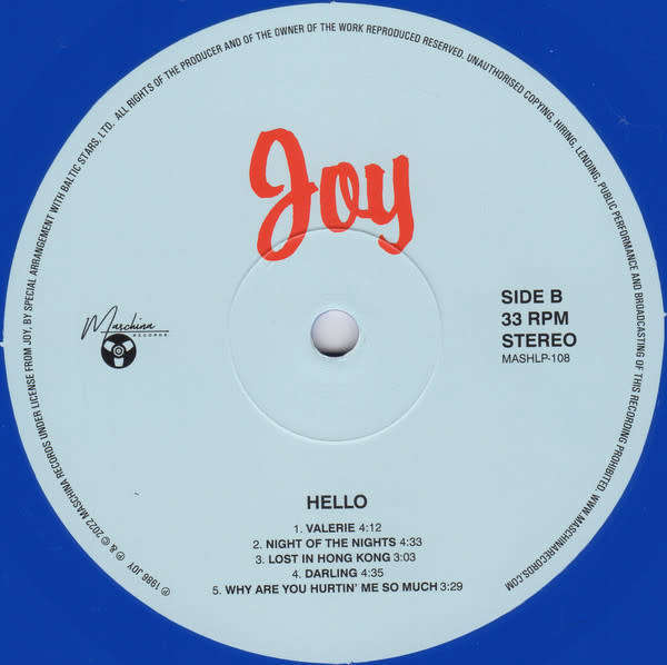 Joy - Hello (Deluxe Edition) Vinyl Import RAS