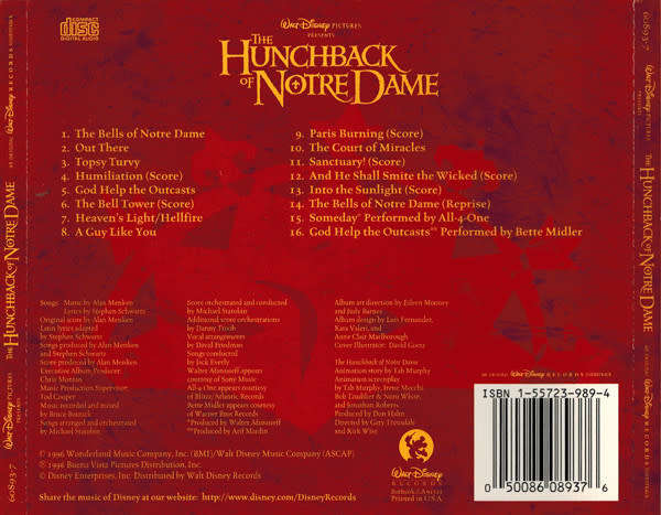Soundtrack - The Hunchback of Notre Dame Disney CD Import