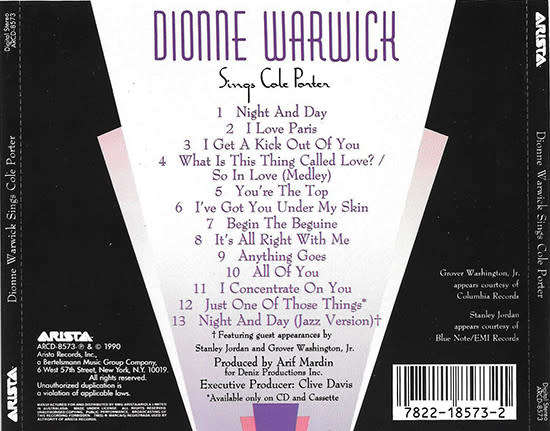 Dionne Warwick - Sings Cole Porter CD Import