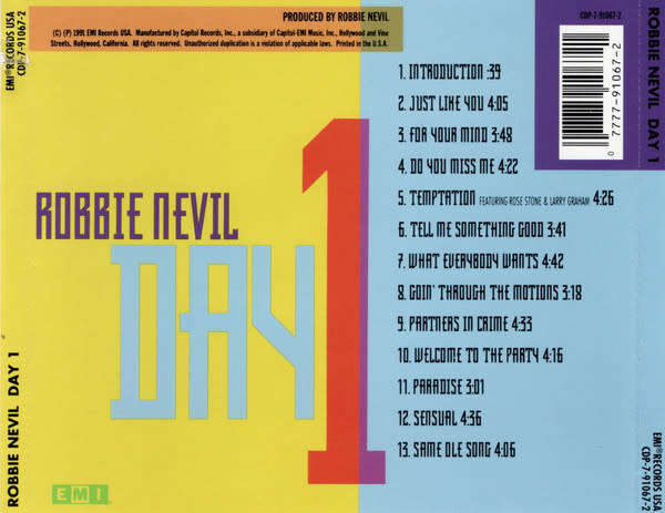 Robbie Nevil - Day 1 CD Import