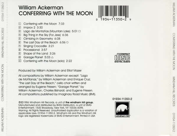 William Ackerman - Conferring With the Moon CD Import