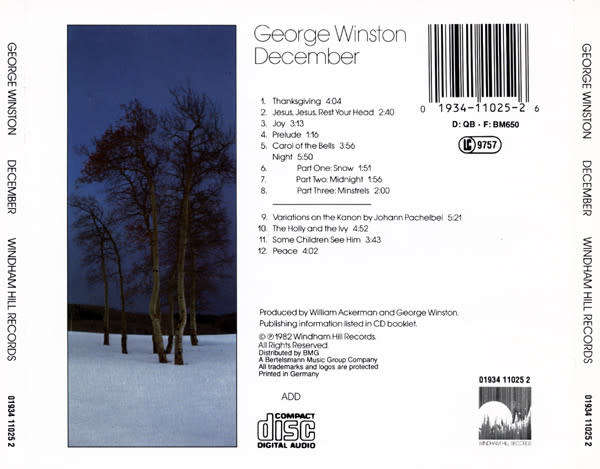 George Winston - December  CD Import