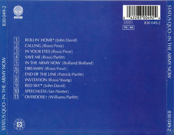 Status Quo - In the Army Now CD Import