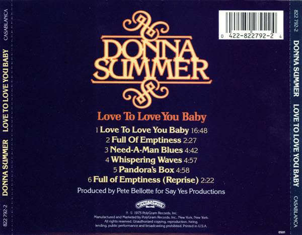 Donna Summer - Love To Love You Baby CD Import