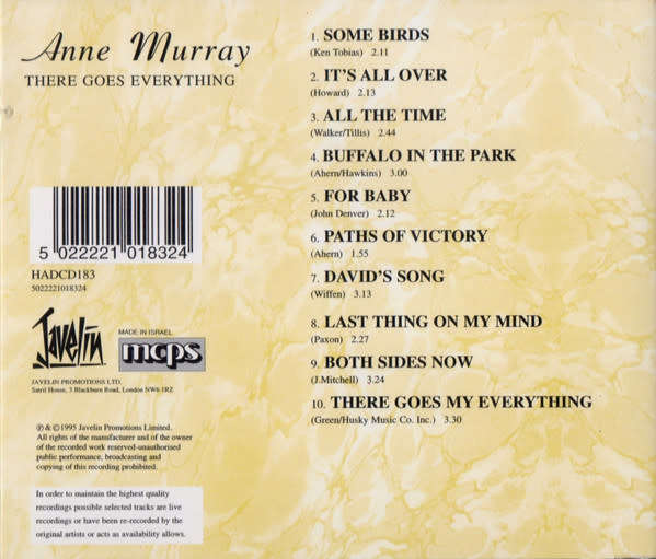 Anne Murray - There Goes My Everything CD Import