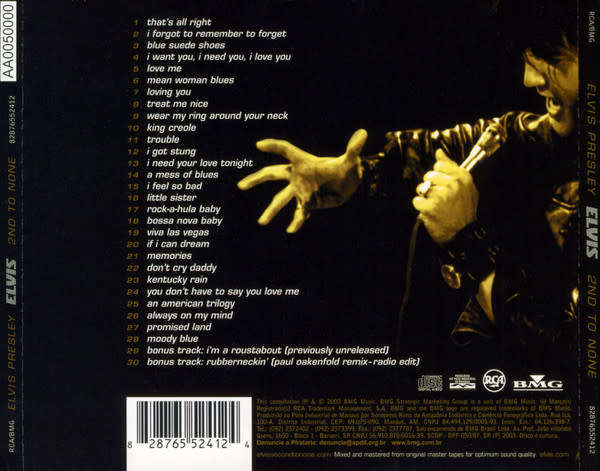 Elvis Presley - Elvis 2nd To None CD Import