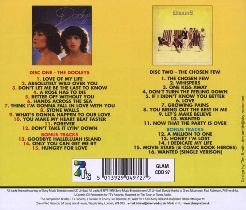 Dooleys - Dooleys / Chosen Few Double CD Import