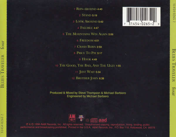 Blues Traveler - Four CD Import