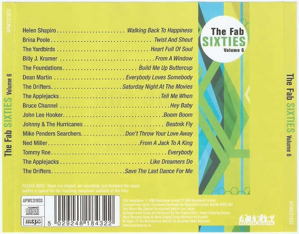 The Fab Sixties - Various Volume 2,5,6,7,9,12 Import CD`s