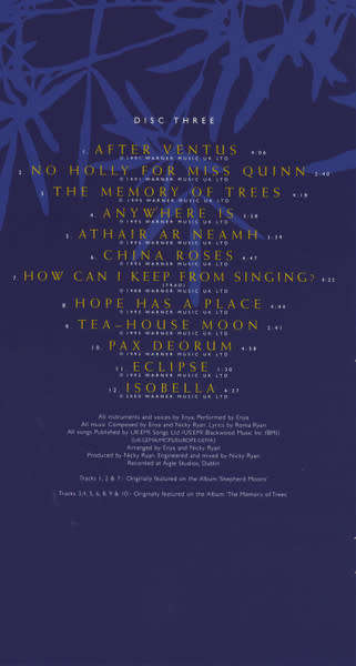 Enya - Only Time - Collection 4x Disc Box Set Import