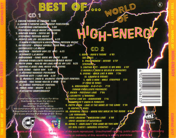 Various - Best of World of High-Energy Double CD Rare
