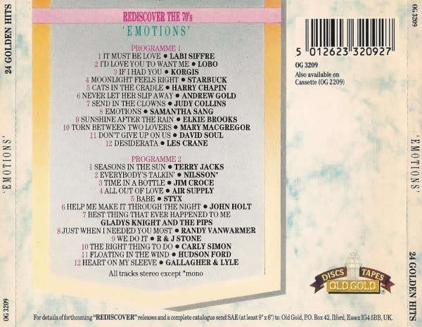 Various - Rediscover the 70`s: 1969-1980 - Emotions Double CD Import