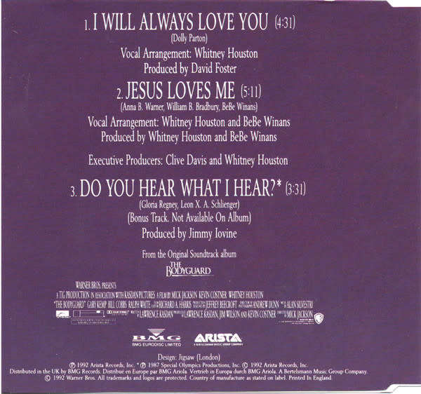 Whitney Houston - I Will Always Love You Maxi CD Single Import