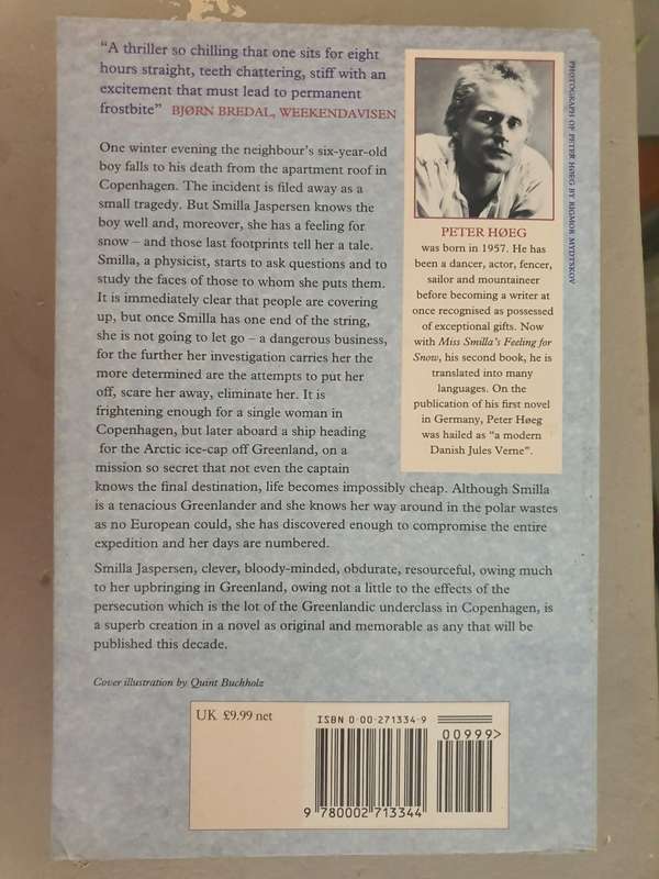 Peter Hoeg - Miss Smilla`s Feeling for Snow Paperback