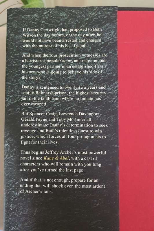 Jeffrey Archer - A Prisoner of Birth Hardcover