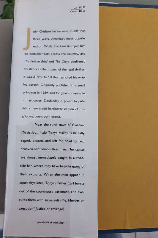 John Grisham - A Time To Kill Doubleday 1993 First Edition Rare