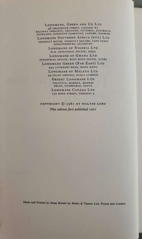 Walter Lord - A Time To Stand Hardcover