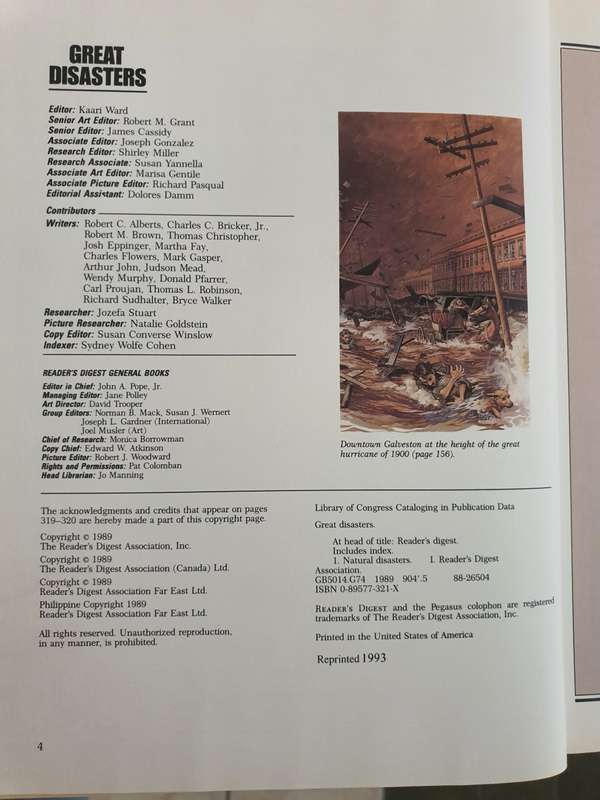 Readers Digest - Great Disasters Hardcover