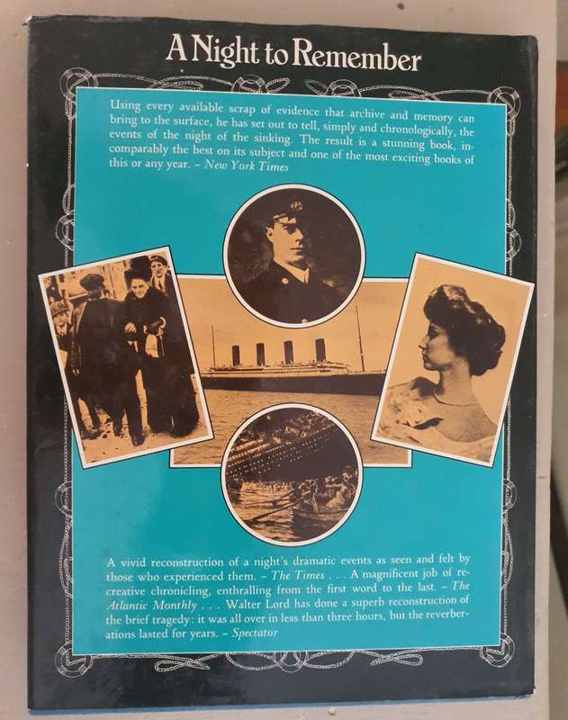 Walter Lord - A Night To Remember Hardcover Illustrated (Titanic)