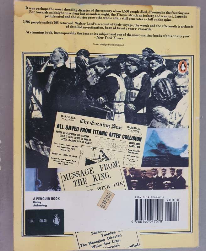 Walter Lord - A Night To Remember Paperback Illustrated (Titanic)