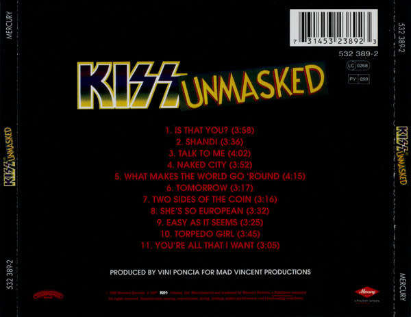 Kiss - Unmasked CD Import