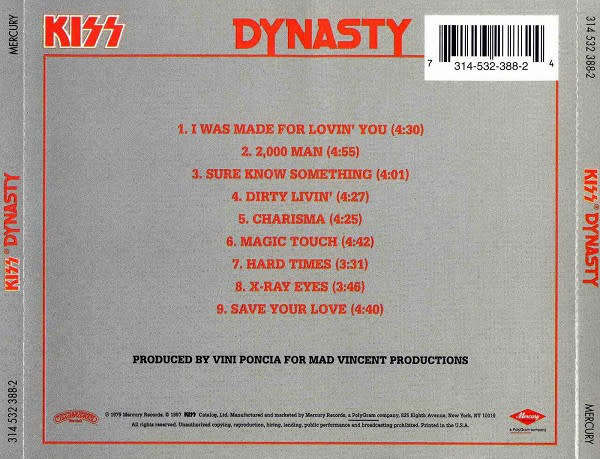 Kiss - Dynasty CD Import