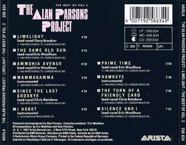 Alan Parsons Project - Limelight (Best of Vol. 2) CD Import