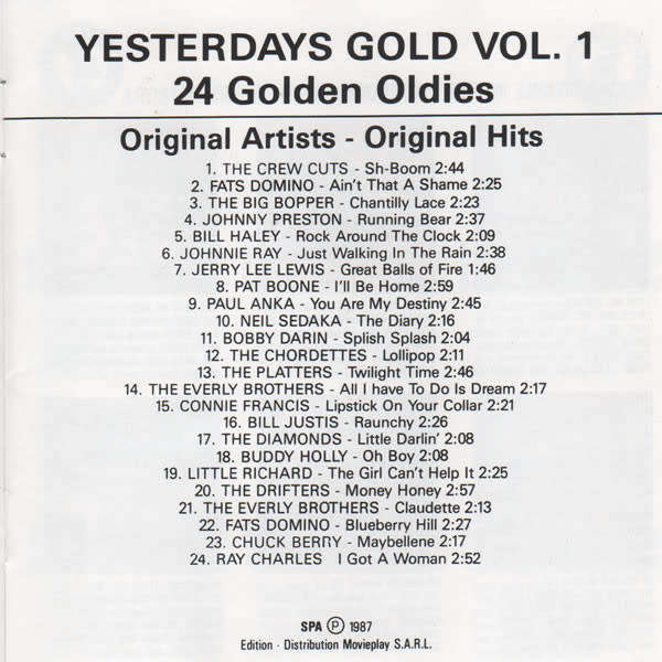 Various - Yesterdays Gold Vol. 1 (24 Golden Oldies) CD Import