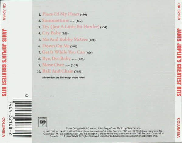 Janis Joplin - Greatest Hits CD Import