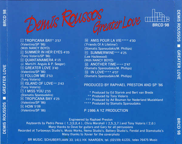 Demis Roussos - Greater Love CD Import