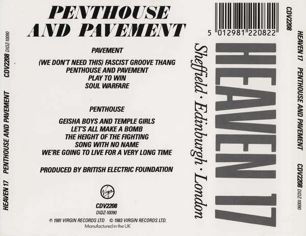 Heaven 17 - Penthouse & Pavement CD Import