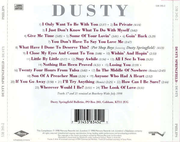 Dusty Springfield - Dusty - Very Best CD Import