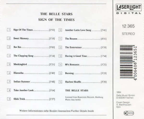 Belle Stars - Sign of the Times CD Import