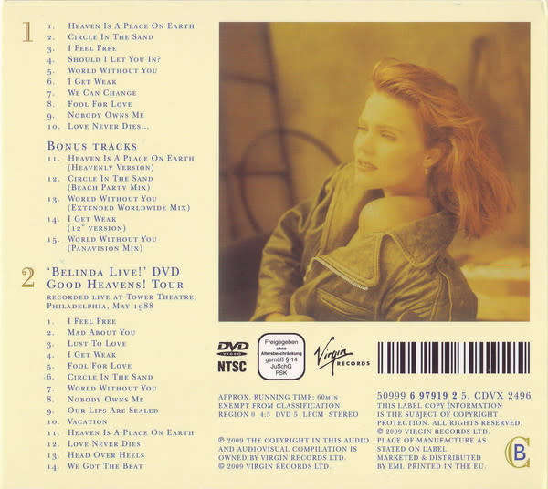 Belinda Carlisle - Heaven On Earth CD & DVD Special Edition Import