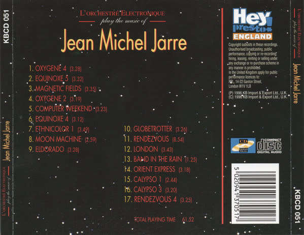 London Stage Ensemble - Play the Music of Jean Michel Jarre CD Import