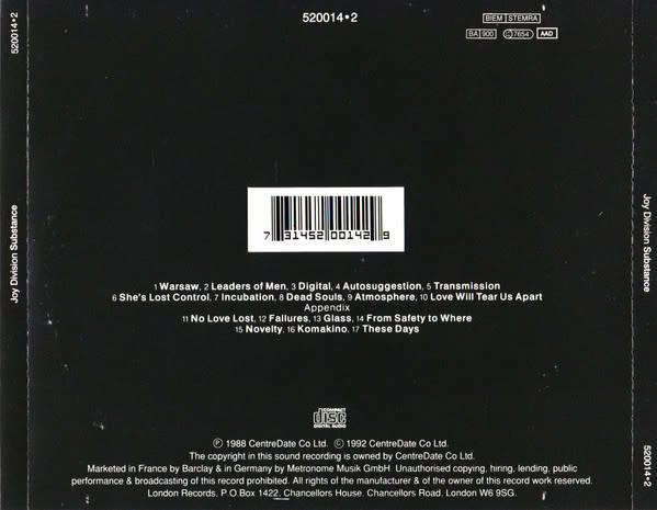 Joy Division - Substance CD Import